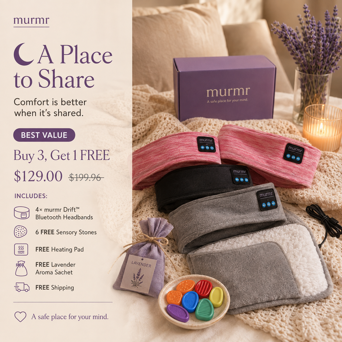 murmr Drift™ Bluetooth Headband